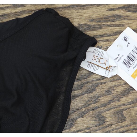 Becca Womens Standard Muse Layered Bralette Bikini Top 733257 Black S - Picture 5 of 8